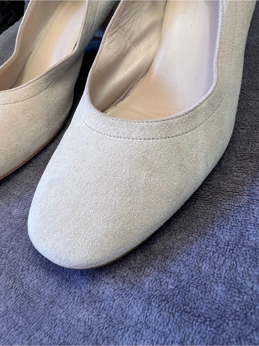 Everlane The Italian Leather Day Heel Bone 6 Women's Elastic Back Comfort